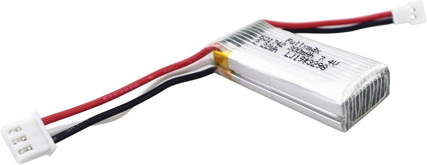 Set 2 Batterie Litio 7.4V 300mAh per WLToys F959, XK A600 | Compatibilità Estesa con RC Aereo | Prestazioni Prolungate, Silver