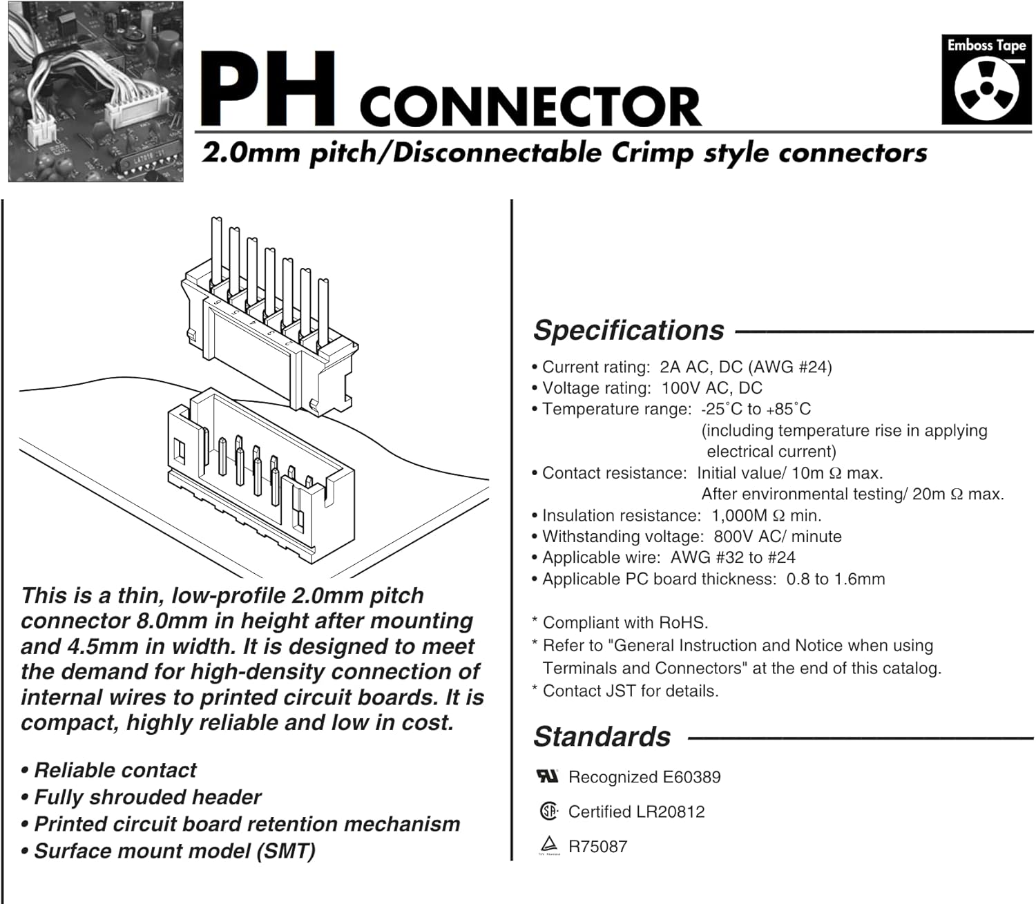 Set 5 Paia Connettori Micro JST PH 2.0 a 4 Pin con Cavo 10 cm – Connettori Maschio/Femmina 2 mm passo – Ideali per Batterie Lipo, PC ed Elettronica Fai-da-Te