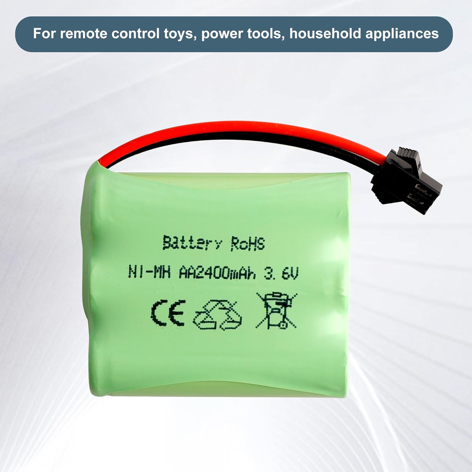 2400mAh 4.8V AA Ni-MH Battery Rechargeable SM 2P Plug For HY800 F1 F3 RC Boat RC Bus USB Cable SM 2P