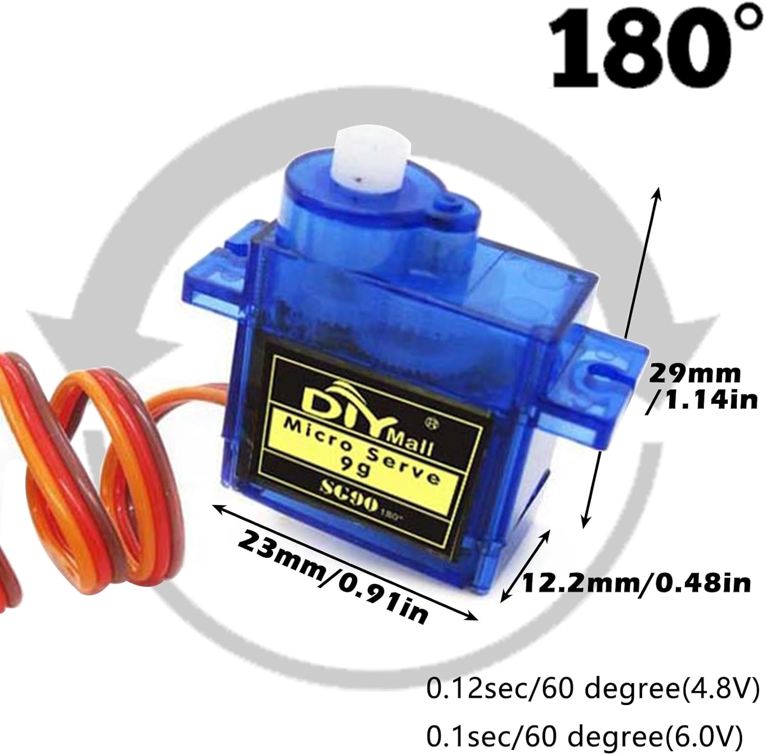 Kit tester per servomotori Servo SG90 9g + RC Micro Servo Tester Controller + Alloggiamento portabatteria 4AA con connettore JR