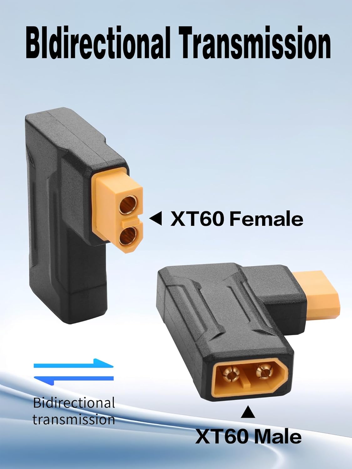 2 Stück XT60 Parallelkabel Stecker auf 2 Buchsen und Buchse auf 2 Stecker 14AWG | RC Lipo Akku-Adapter | Drohnen, Autos, Flugzeuge, Modellbau