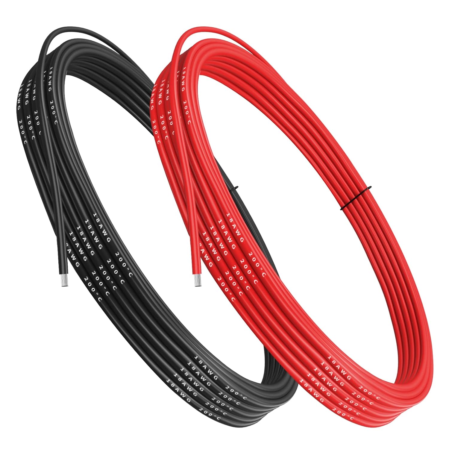 Cavo Silicone 18 AWG 5M Flessibile | Alta Resistenza, Rame Premium | Nero Rosso