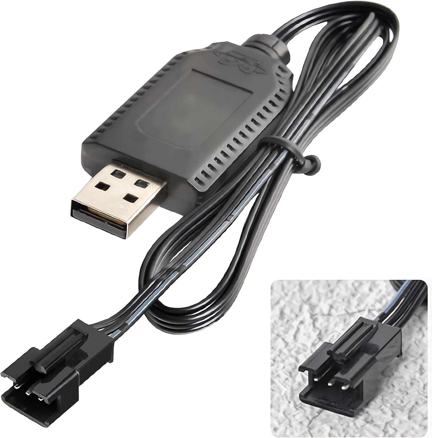 Caricabatterie USB per Batterie LiPo 7.4V 2S | Connettore SM-3P | Compatibile Auto, Droni, Barche RC
