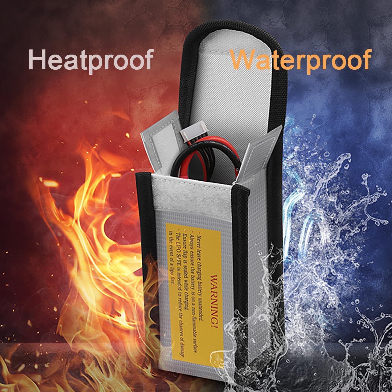 Lipo Bag Fireproof battery bag ideal for charging fire resistant Lipo batteries (Size 185 x 75 x 60 cm)