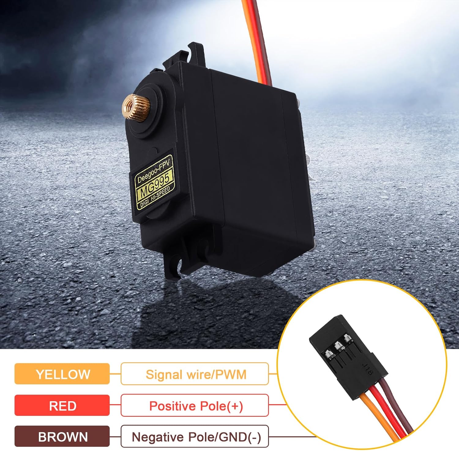 2 Pieces Servomotor with Metal Gears High Speed Waterproof Digital Torque Servomotor for RC Helicopter Airplane Mechanical Arm