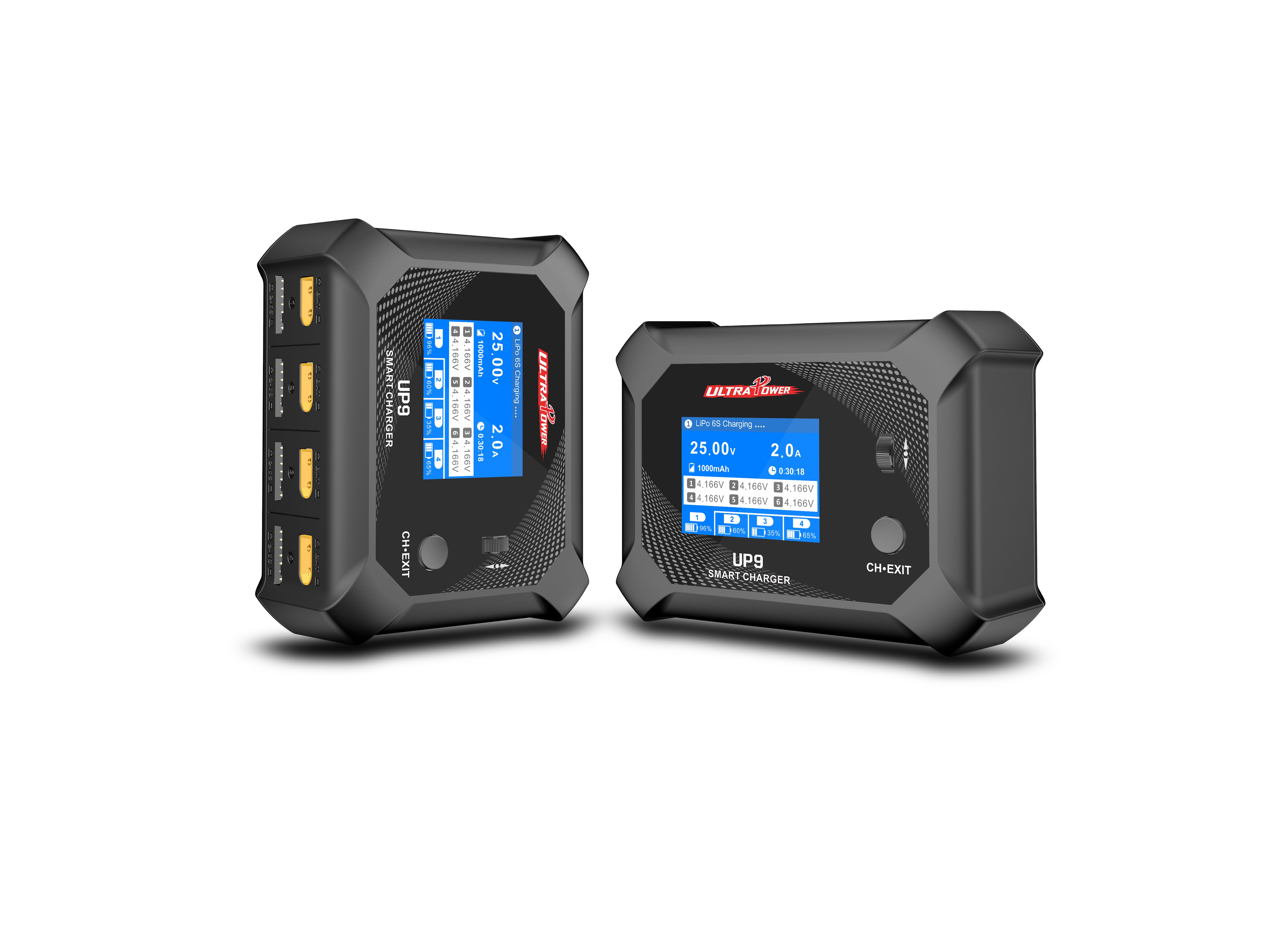 UP9 Caricabatterie Intelligente 200W 4 Canali con Bilanciamento - Compatibile con LiPo/LiFe/LiHV/NiMH - Ideale per Droni, Modellismo RC