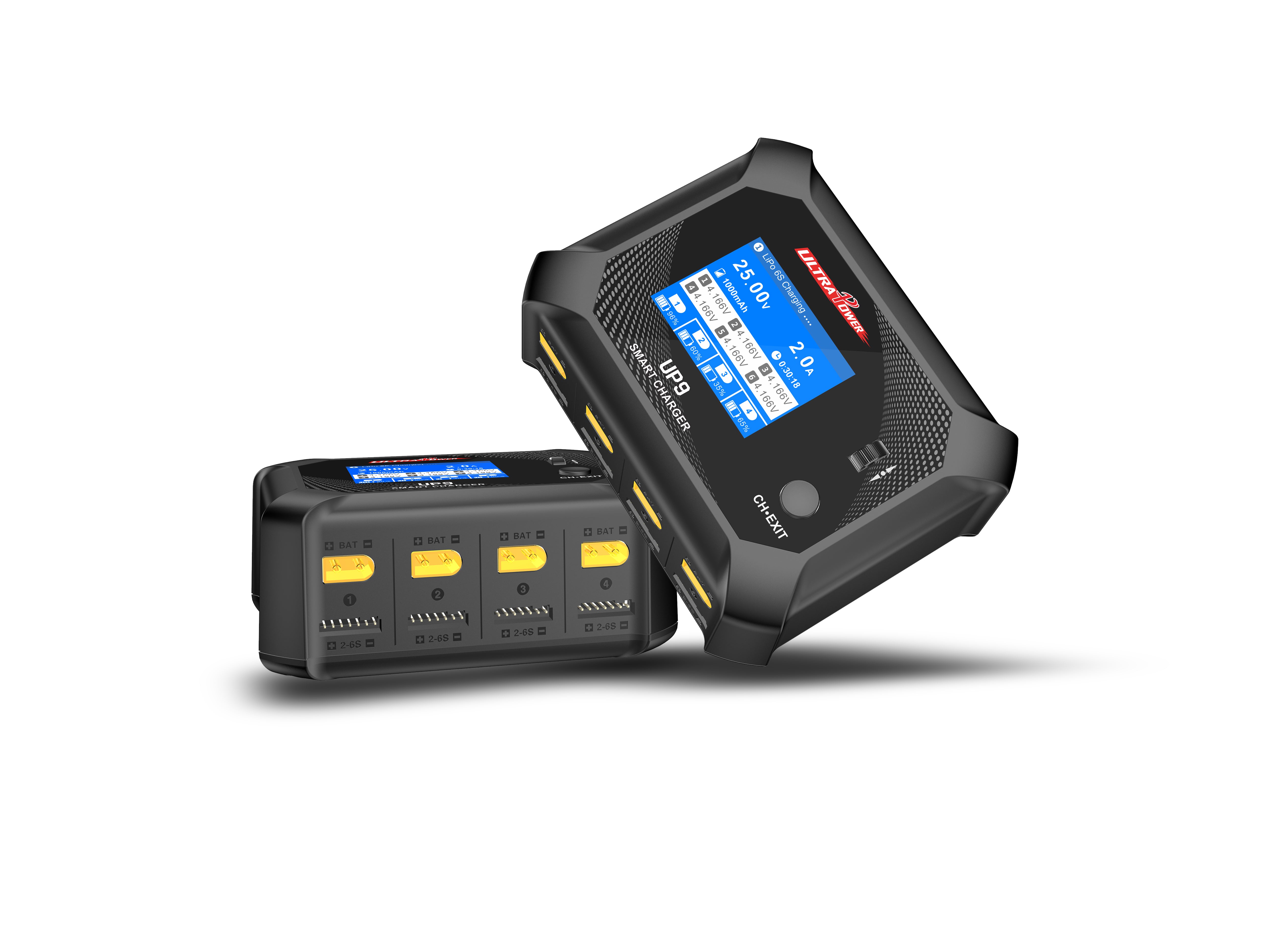 UP9 Caricabatterie Intelligente 200W 4 Canali con Bilanciamento - Compatibile con LiPo/LiFe/LiHV/NiMH - Ideale per Droni, Modellismo RC