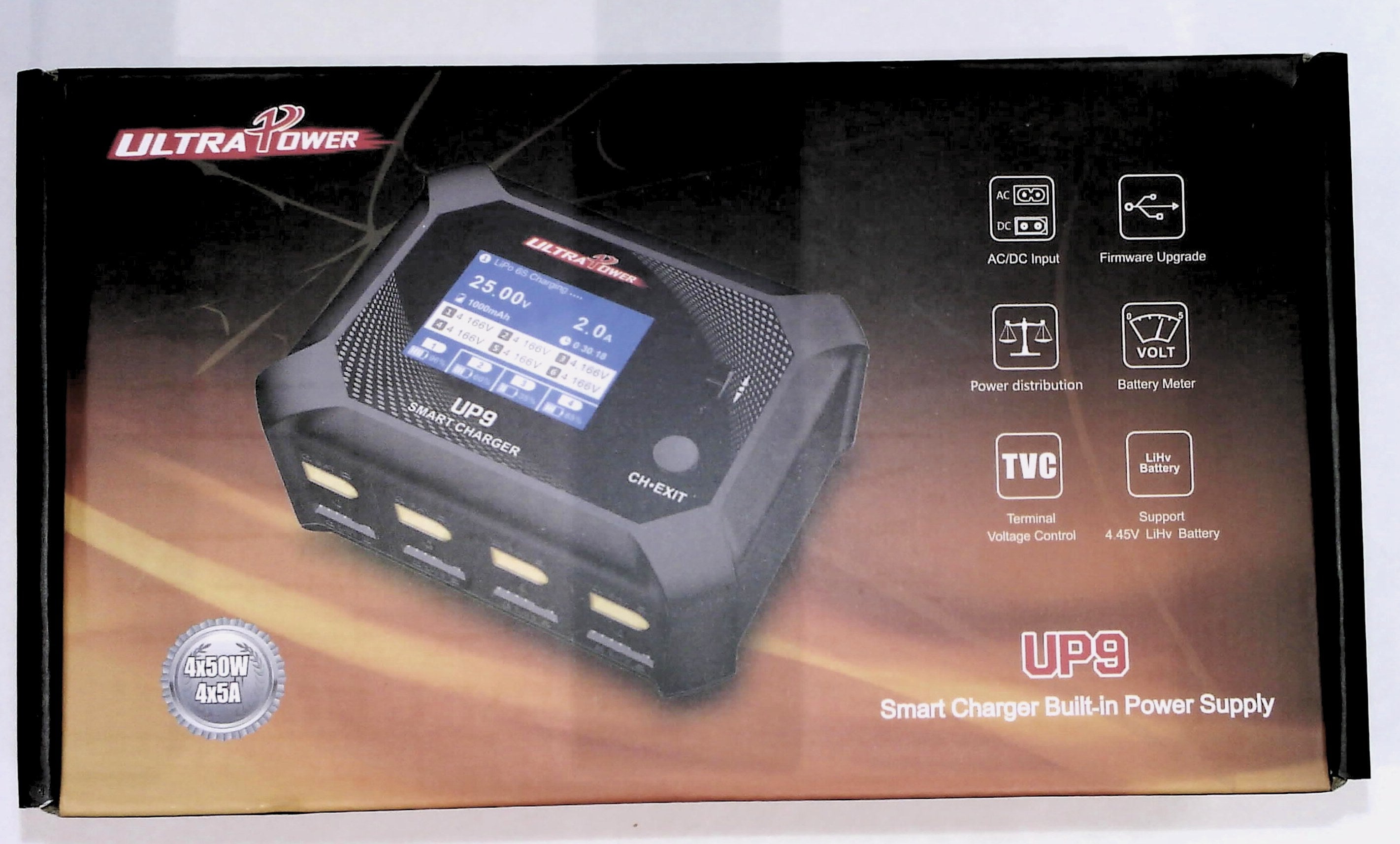 UP9 Caricabatterie Intelligente 200W 4 Canali con Bilanciamento - Compatibile con LiPo/LiFe/LiHV/NiMH - Ideale per Droni, Modellismo RC