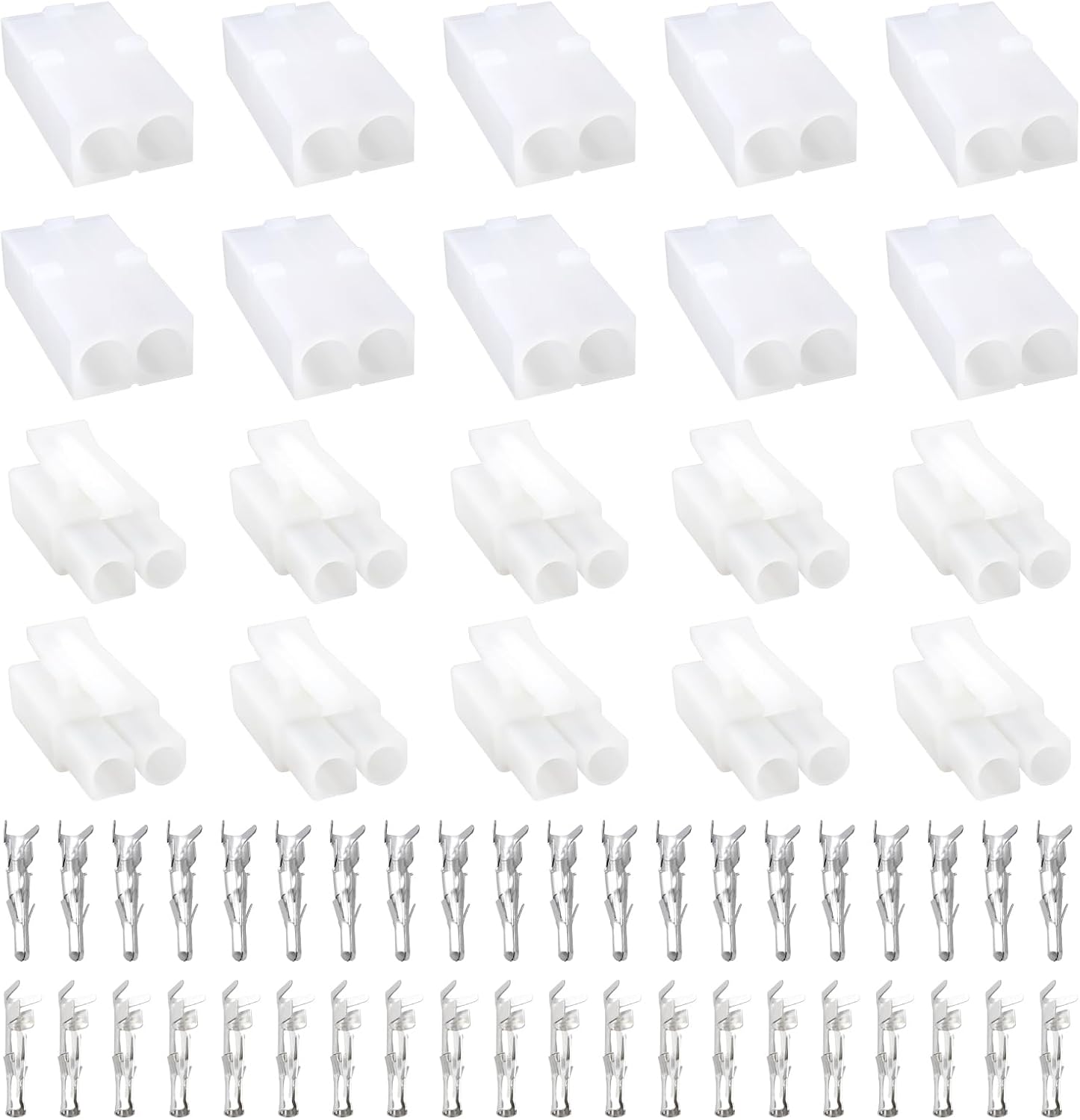 Tamiya Male Female Connector for Airsoft Rc Nimh 10 Pair | Suitable for RC Battery | Durable, Easy to Use, Transparent, Plastic