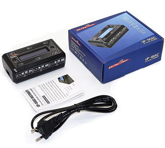 UP-S4AC Caricabatterie AC/DC a Quattro Canali per Batterie 2S LiPo/LiHV - Ricarica Efficiente e Sicura per Modellismo e Droni