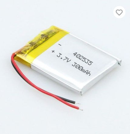 Rechargeable Lipo Battery 502035 (3.7v, 300mAh Lipo) for Bluetooth Headsets, smart watches, POS, Medical Instruments and other portable devices.