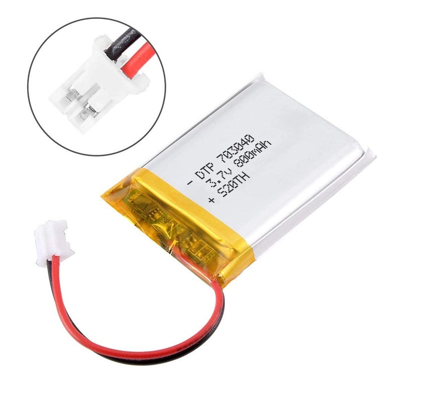 803040 Rechargeable Lipo Battery (3.7v, 1000mAh Lipo) for Speaker, Bluetooth, GPS, PDA,
