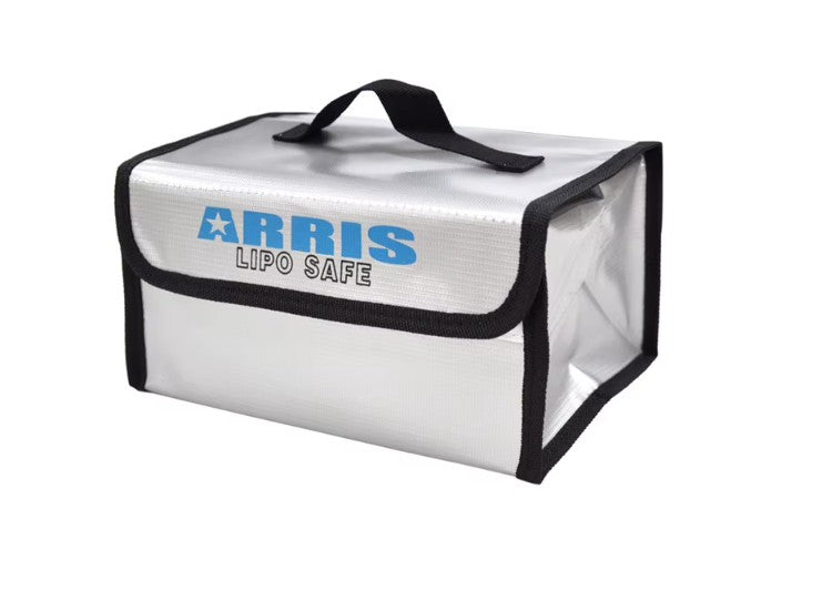LiPo Safe Bag 215 x 155 x 115 mm | Borsa di Sicurezza Resistente alle Alte Temperature per Batterie LiPo | Custodia per Ricarica, Trasporto e Stoccaggio Batterie RC