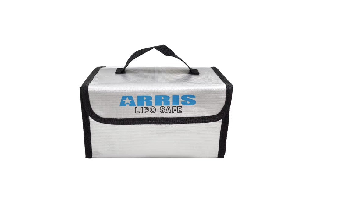 LiPo Safe Bag 215 x 155 x 115 mm | Borsa di Sicurezza Resistente alle Alte Temperature per Batterie LiPo | Custodia per Ricarica, Trasporto e Stoccaggio Batterie RC