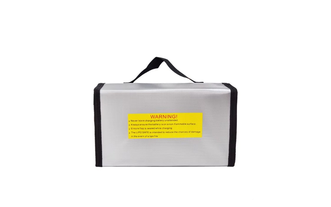 LiPo Safe Bag 215 x 155 x 115 mm | Borsa di Sicurezza Resistente alle Alte Temperature per Batterie LiPo | Custodia per Ricarica, Trasporto e Stoccaggio Batterie RC