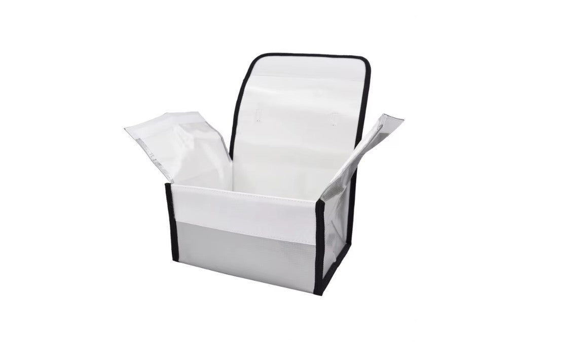 LiPo Safe Bag 215 x 155 x 115 mm | Borsa di Sicurezza Resistente alle Alte Temperature per Batterie LiPo | Custodia per Ricarica, Trasporto e Stoccaggio Batterie RC