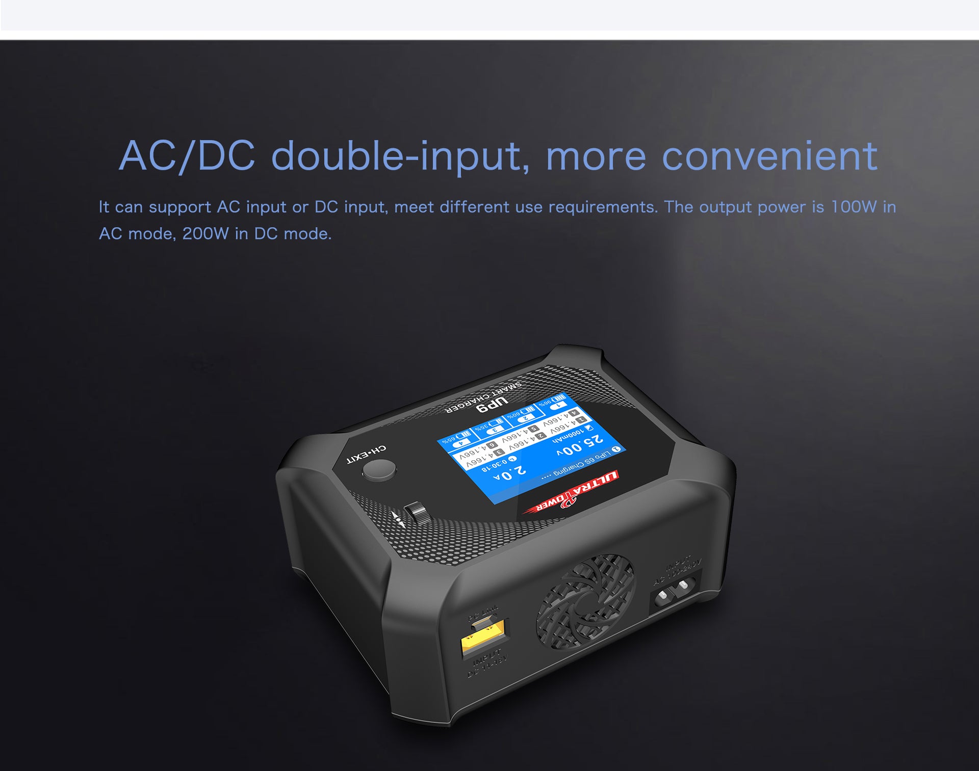 UP9 Caricabatterie Intelligente 200W 4 Canali con Bilanciamento - Compatibile con LiPo/LiFe/LiHV/NiMH - Ideale per Droni, Modellismo RC