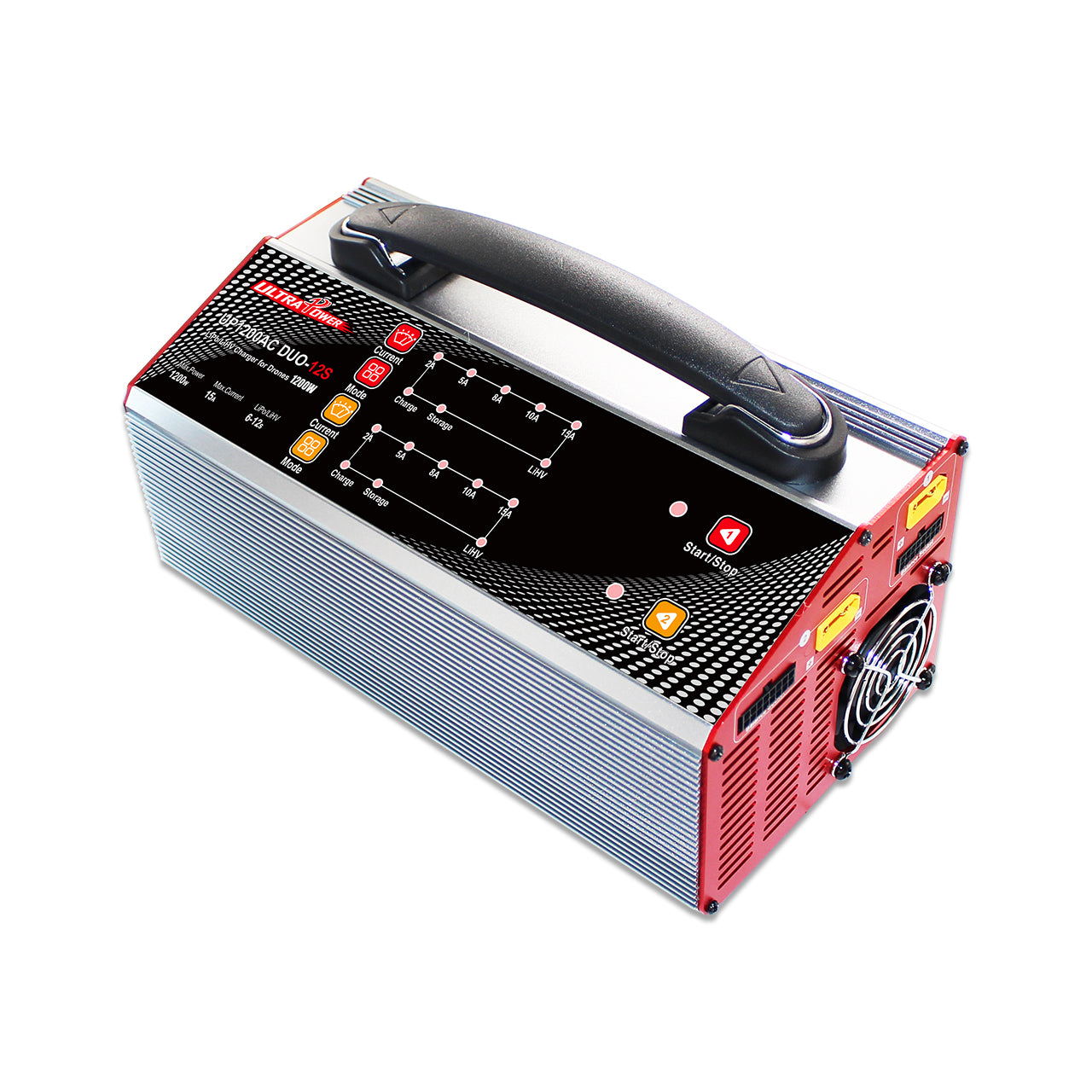 UP1200AC DUO Charger for UAV/Drones: Dual Channel 2X600W 15A for 6-12S Batteries - Fast and Safe Charging