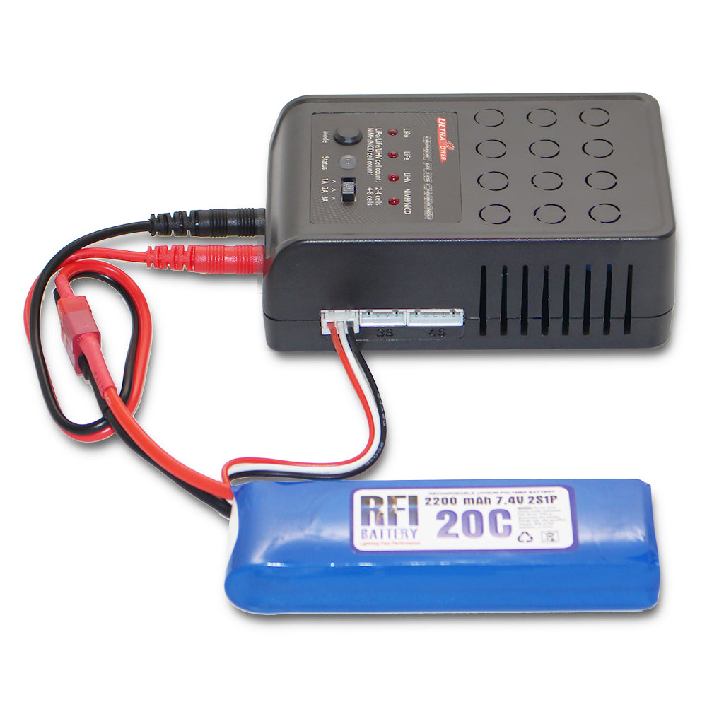 Ultra Power UP4AC Plus Caricabatterie AC 30W con Selezione Corrente 1A 2A 3A - Compatibile con LiPo LiFe NiMH - Ideale per Modellismo e Hobby