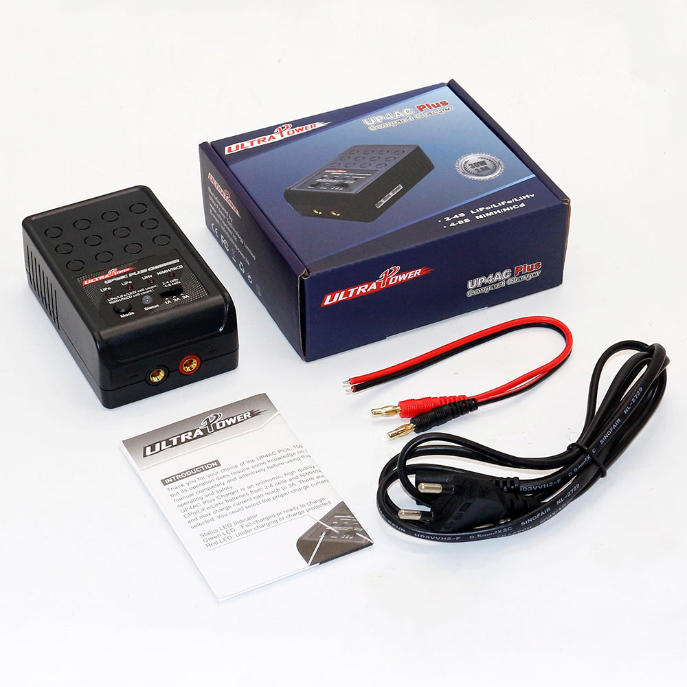 Ultra Power UP4AC Plus Caricabatterie AC 30W con Selezione Corrente 1A 2A 3A - Compatibile con LiPo LiFe NiMH - Ideale per Modellismo e Hobby
