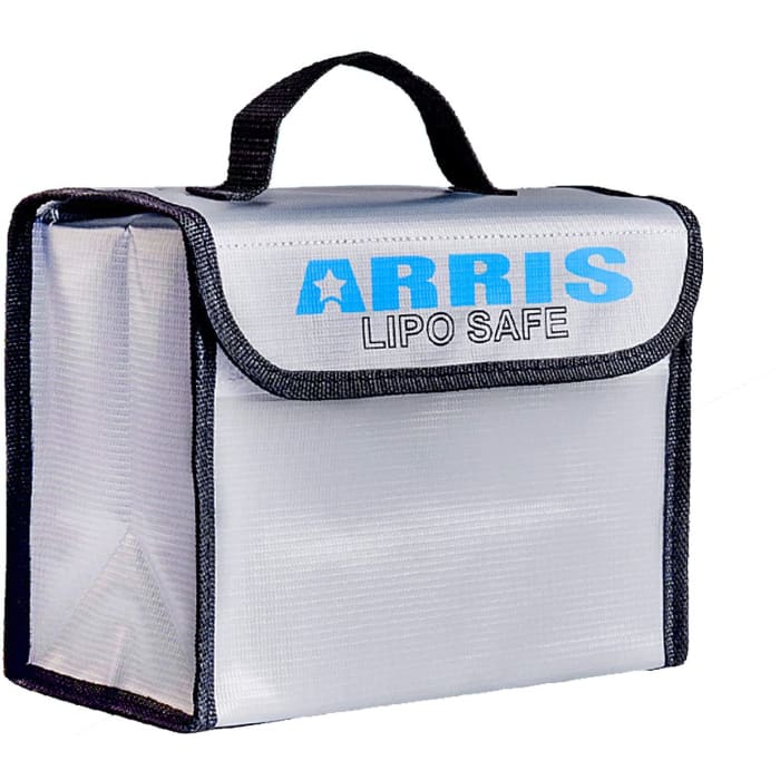 LiPo Safe Bag 215 x 145 x 165 mm | Borsa di Sicurezza Resistente alle Alte Temperature per Batterie LiPo | Custodia per Ricarica, Trasporto e Stoccaggio Batterie RC