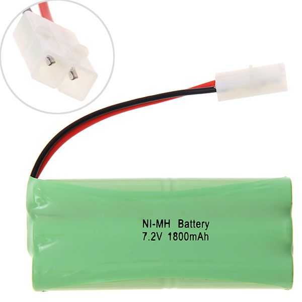 Ni-Mh 7.2V 1800mAh 6 AA Cell Rechargeable Battery - Tamiya KET 2P Connector - for RC Car, Boat, Helicopter Models