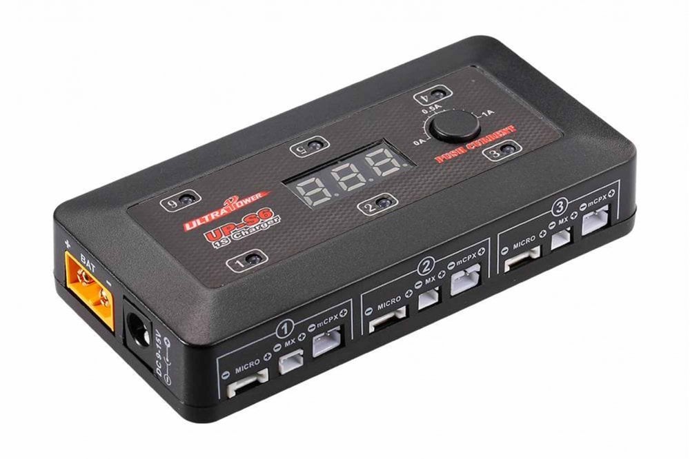 UP-S6 Charger for 6X1S LiPo/LiHV - DC Multi-Cable Charger for Drones and Modeling