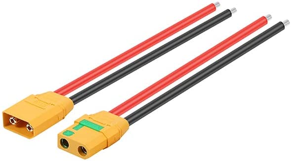 1 Paio X90 Femmina Maschio Connettore Spina con Cavo 10AWG per Batteria Scooter (1 Paio XT90 con Cavo 10AWG).