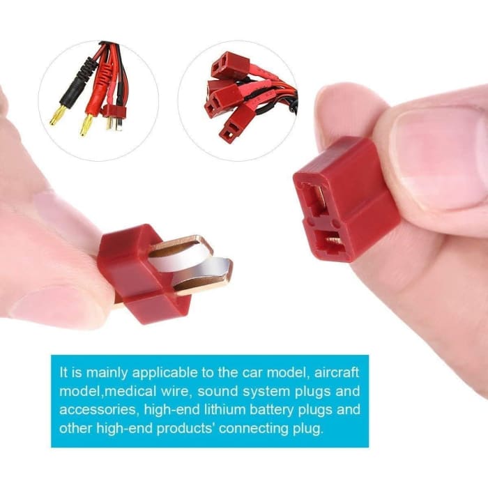 10 connettori T-Plug Couples Deans Stile Maschio e Femmina con 20 Pezzi Tubo Shrink per Batteria RC LiPo.