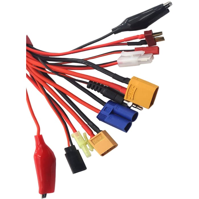 10-in-1 Banana Plug RC Caricatore Lipo Adattatore Cavo XT90 XT60 JST EC5 T Plug Tamiya Mini Tamiya Glow Ignitor Futaba Alligator Clips per RC Auto DJI.