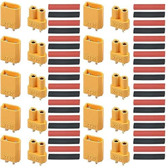 Connettori XT30 di Alta qualità, Maschio-Femmina, Connettori per Batterie da Modellismo Rc Lipo, 10 Paia.