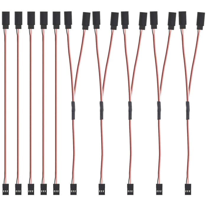 10 Pezzi Servo di Estensione per RC, 150mm Servo Extension Cable Cavo Y Servo, 3 Pin Maschio a Femmina RC Servo Cavo, Servo Filo di Estensione JR Connettore Spina per RC Aereo.