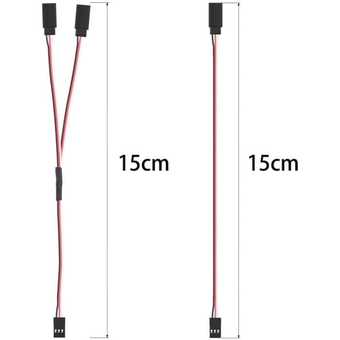 10 Pezzi Servo di Estensione per RC, 150mm Servo Extension Cable Cavo Y Servo, 3 Pin Maschio a Femmina RC Servo Cavo, Servo Filo di Estensione JR Connettore Spina per RC Aereo.