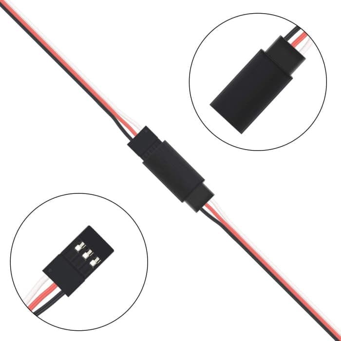 10 Pezzi Servo di Estensione per RC, 150mm Servo Extension Cable Cavo Y Servo, 3 Pin Maschio a Femmina RC Servo Cavo, Servo Filo di Estensione JR Connettore Spina per RC Aereo.
