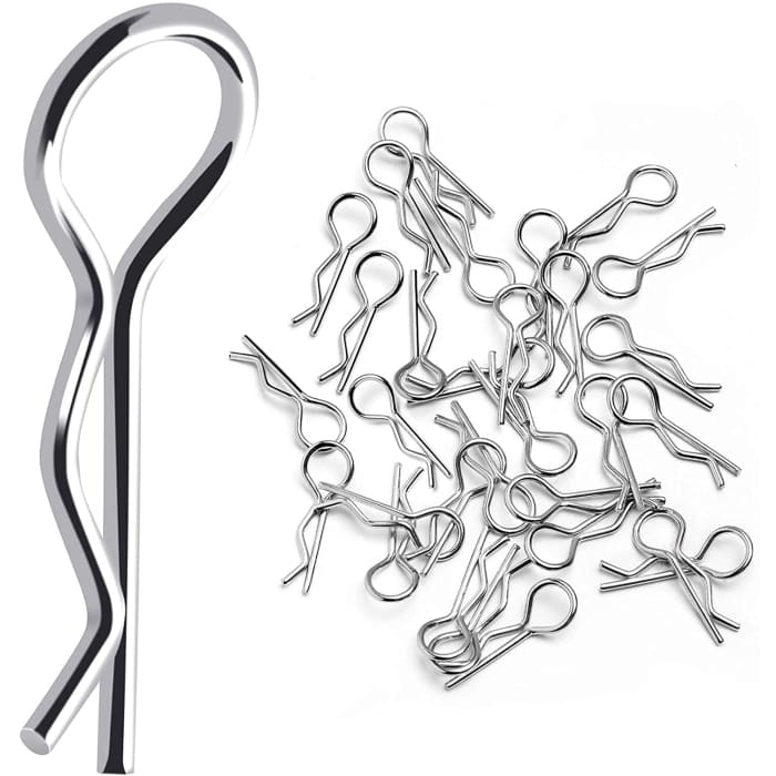Acciaio Inossidabile Rc Auto Shell Body Clip Pin 1/16 Corpo Shell Clip Rc Modelli, 10 Pezzi.
