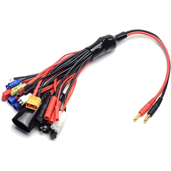 19-in-1 Banana Plug Rc Caricatore Lipo Adattatore Cavo Imax/B6/B6Ac/Trx/Jst/Futaba/T-Plug/Xt60/Ec3/Ec5/Hxt4Mm/Tamiya/Traxxas per Rc Auto Elicotteri Quadricotteri DJI.