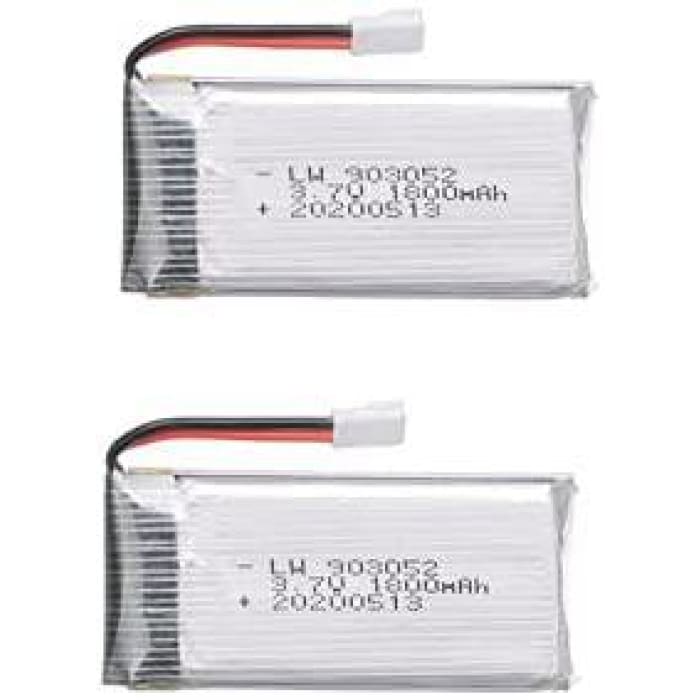 2 Pezzi Batteria Lipo Ricaricabile (3.7v, 1800mAh Lipo) per Rc Droni Quadricotteri KY601S SYMA X5 X5S X5C X5SC X5SH X5SW M18 H5P.