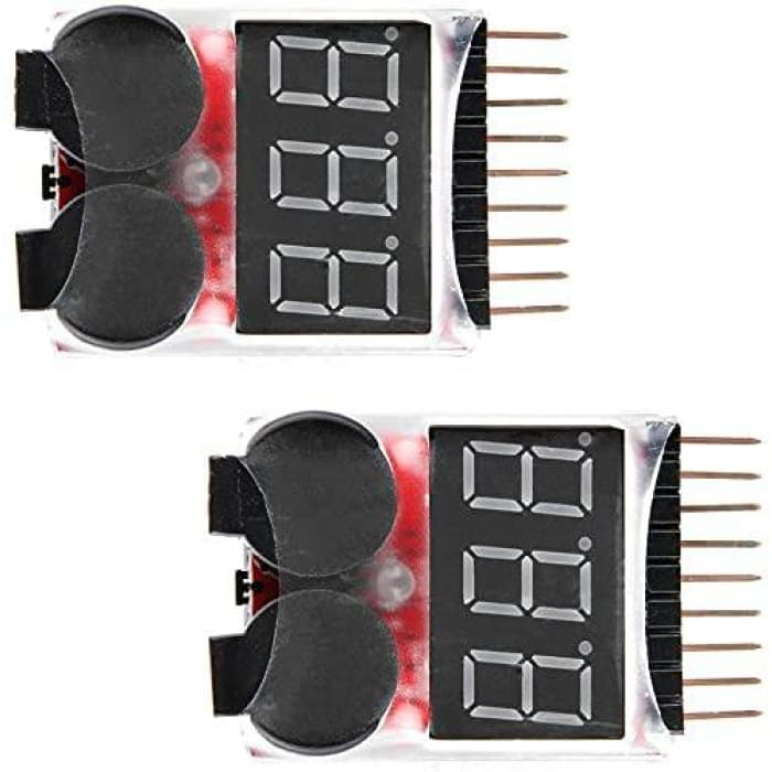2 Pezzi 1-8s Buzzer Indicatore Allarme Basso Voltaggio Batterie Lipo.
