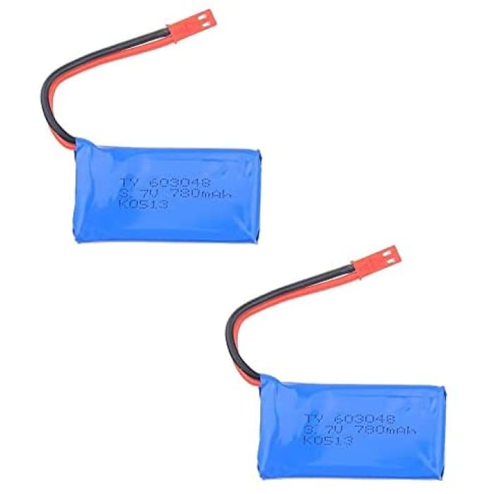 2 Pezzi Batteria Lipo Ricaricabile (3.7V 780mAh) per Drone quadricottero Wltoys V636 V686 V686G V686K JJRC V686.