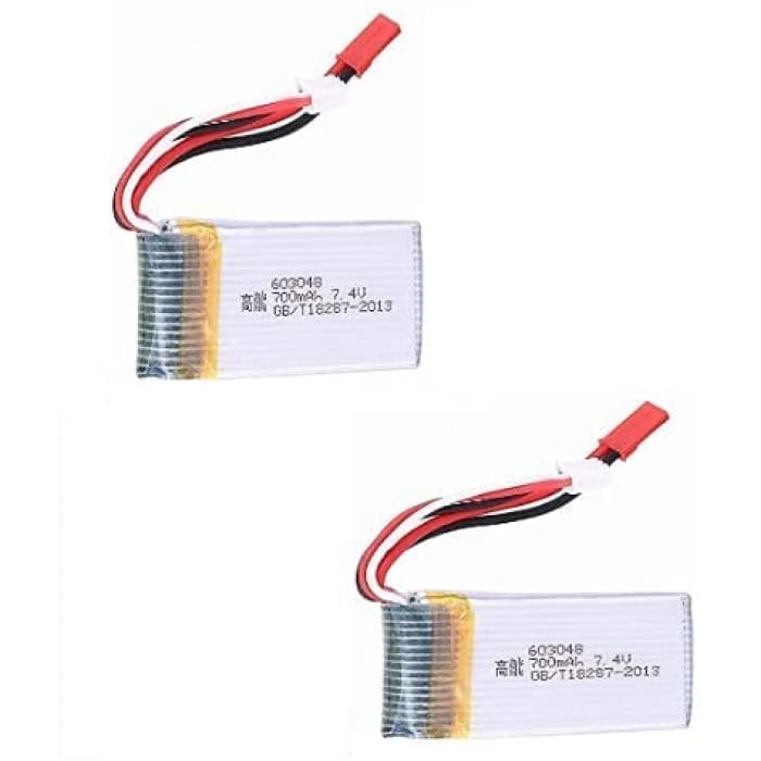 2 Pezzi Batteria Lipo Ricaricabile (7.4V 700mAh) per Rc Drone Quadricottero MJX X600.