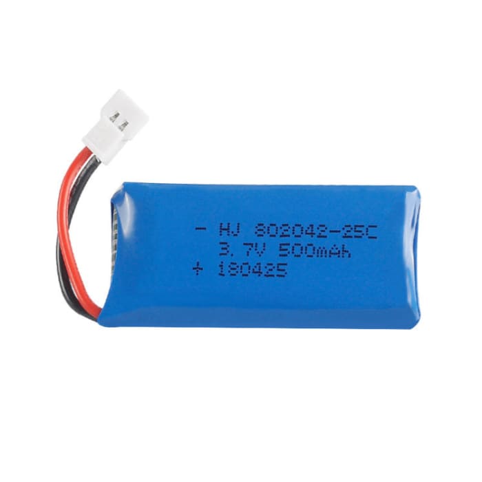 2 Pezzi Batterie Lipo Ricaricabili 3.7v, 500mAh per Rc Droni Quadricotteri HUBSAN X4 H107L H107C H107D H107 V252 JXD 385.