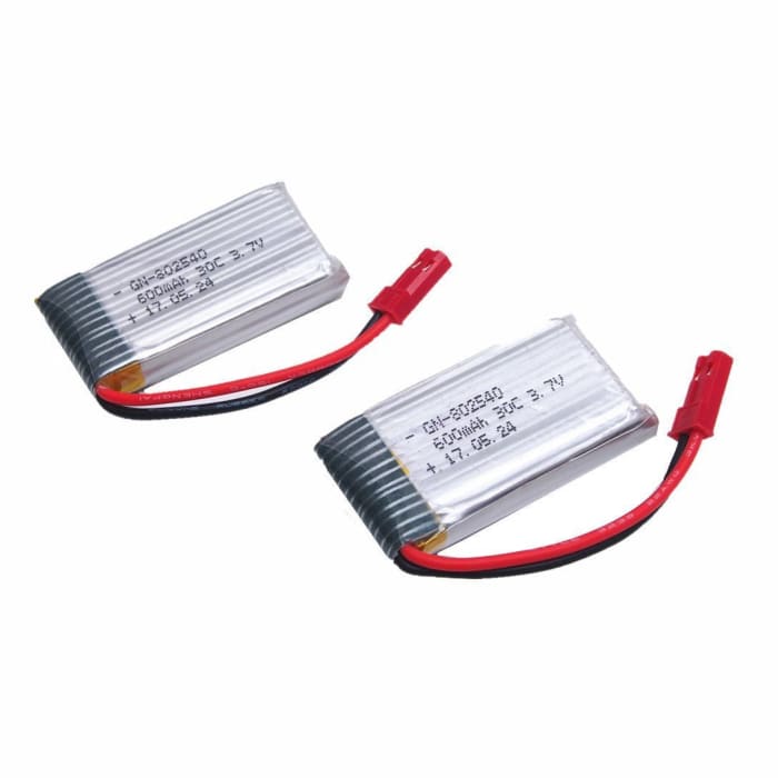 2 Pezzi Batteria JXD 509G-22 3.7V 600mAh Li-po batteria con JST plug per JXD 509G RC Quadcopter.