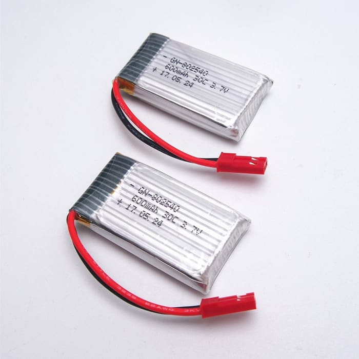 2 Pezzi Batteria JXD 509G-22 3.7V 600mAh Li-po batteria con JST plug per JXD 509G RC Quadcopter.