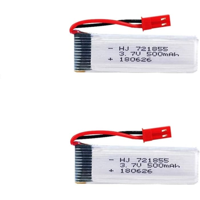 2 Pezzi Batteria Lipo Ricaricabile 3.7V 500mAh per RC Droni quadricotteri UDI U817 U817C U817A U818A WLtoys V959 V969 V979 V989 V999 V929 V949 V212 V222 RC.