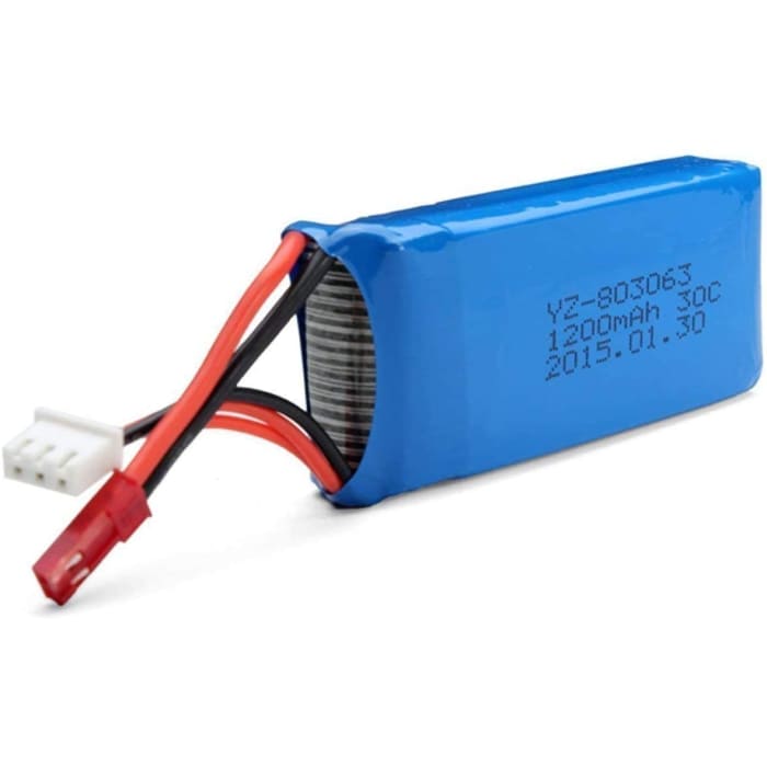 2 Pezzi Batterie Lipo Ricaricabile (7.4V 1200 mAh) per Rc Droni Quadricotteri MJX X101, Yizhan X6 Tarantula, JJRC H16.