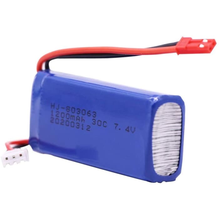 2 Pezzi Batterie Lipo Ricaricabile (7.4V 1200 mAh) per Rc Droni Quadricotteri MJX X101, Yizhan X6 Tarantula, JJRC H16.
