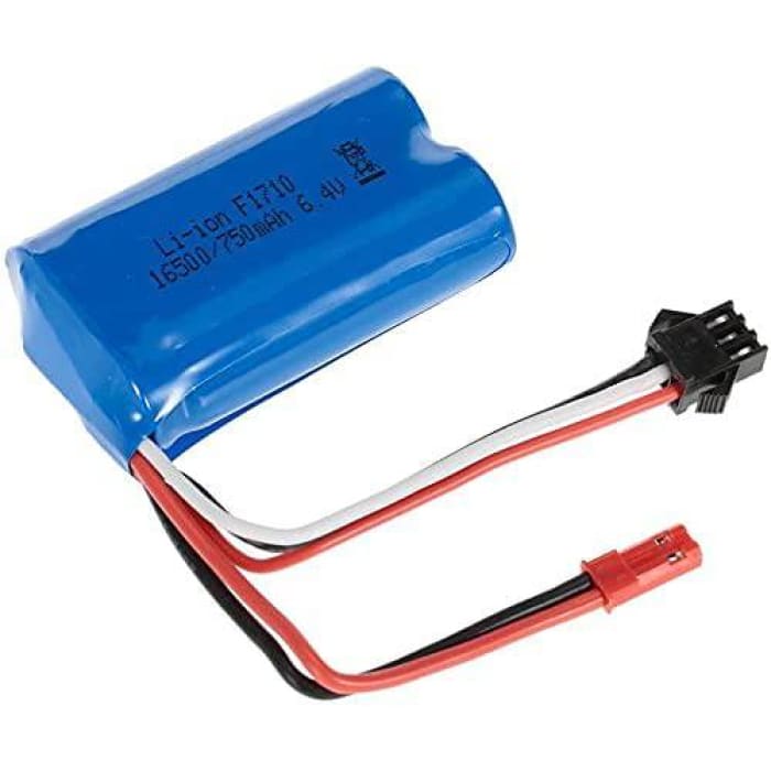 2 Pezzi Batteria Lipo Ricaricabile (6.4V 750mAh) per Auto per A959-A A969-A A979-A K929-A Camion RC 16500.