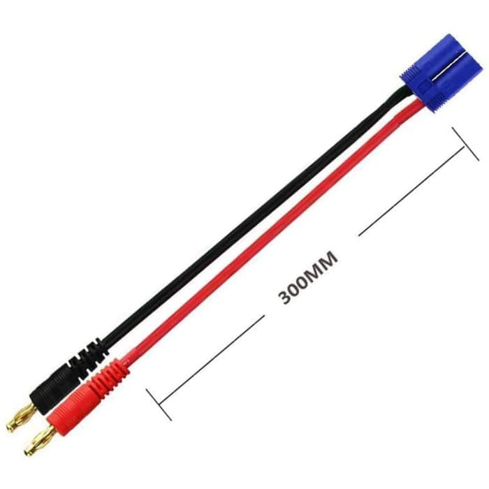 2 Pezzi Connettore Cavo di Carica con Attacco EC5 Spina da 4.0mm.