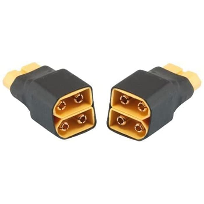 2 Pezzi Parallelo Senza Cavo per Batteria RC Lipo 1 Femmina 2 Connettori Maschio XT60.