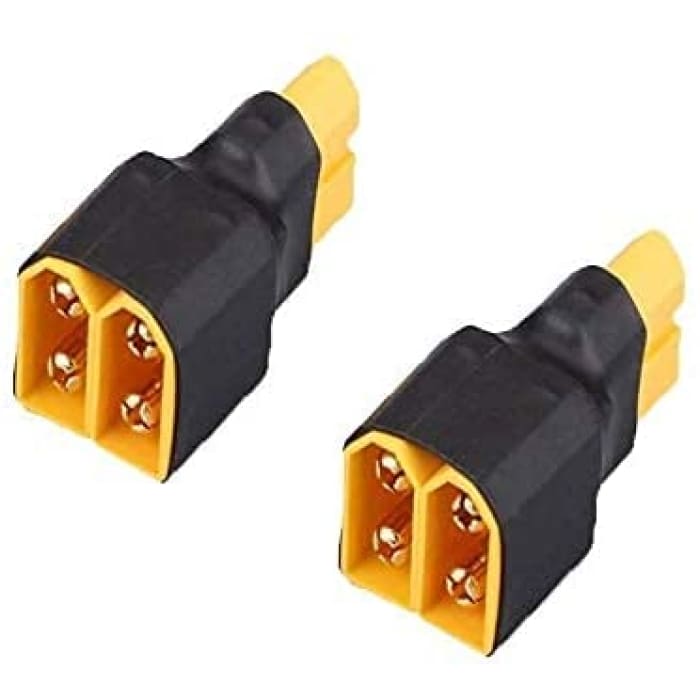 2 Pezzi Parallelo Senza Cavo per Batteria RC Lipo 1 Femmina 2 Connettori Maschio XT60.